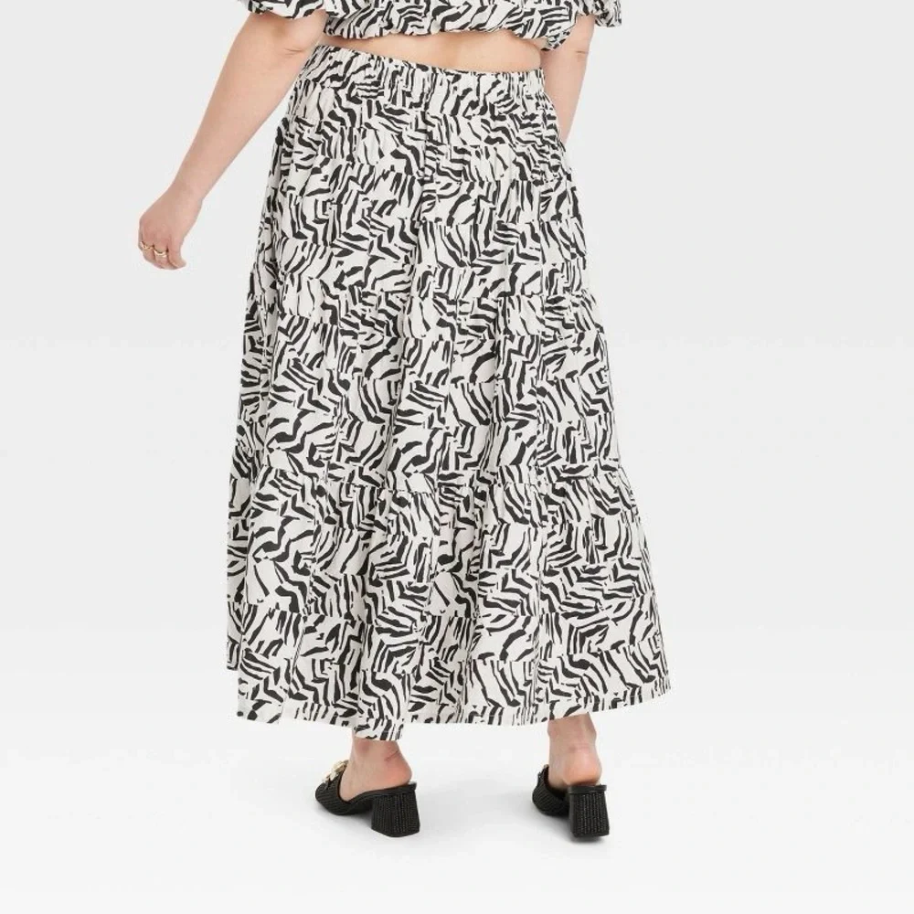 Women's Taffeta Maxi Skirt - A New‎ Day casual resort tiered boho XL